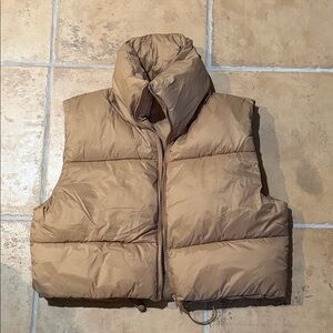 Tan Puffer Vest